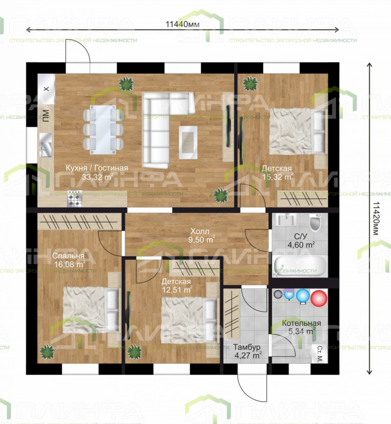 Проект дома К1-100 — 5